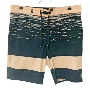 Vans Mens Board Shorts Swim Trunks Tag 31 33 x 8.5 Black Nude Beachy Coastal
